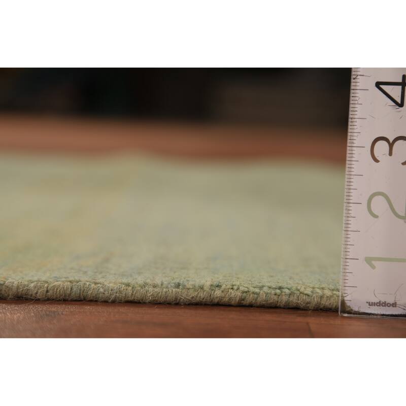 Gabbeh Modern Rug Handmade Solid Wool Carpet - 3'4" x 4'10"