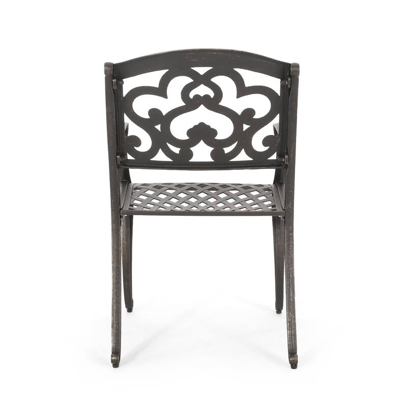 Austin Outdoor Cast Aluminum Dining Chair (Set of 2) by Christopher Knight Home