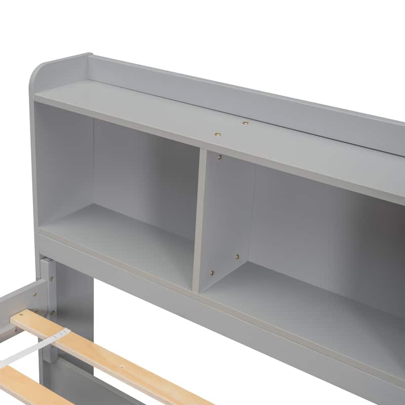 Bed with Under bed Storage Drawers and Bed End Storage Case