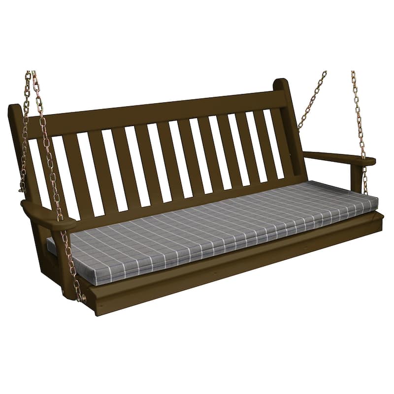 Pine 5' Traditional English Swing - Coffee