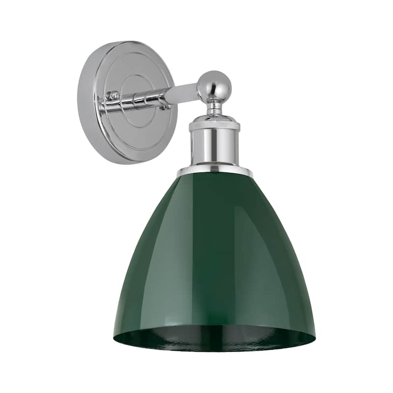 Innovations Lighting Plymouth Dome - 1 Light 8" Sconce - Green/Polished Chrome
