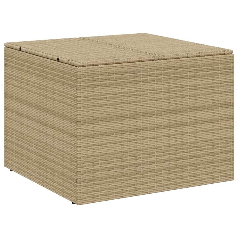 vidaXL Patio Storage Box Poly Rattan 70.9"x35.4"x27.6" Gray
