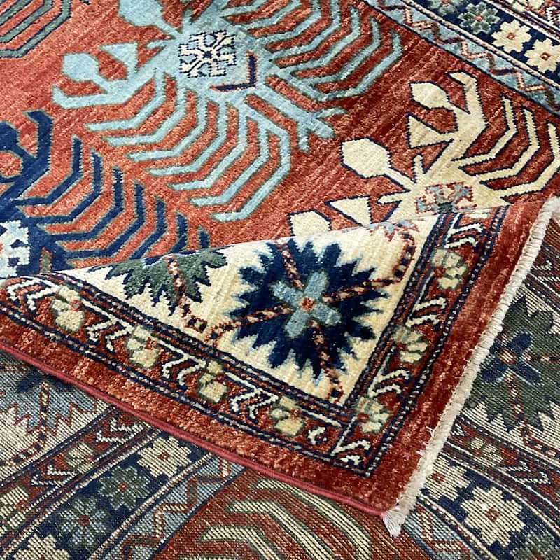 HERAT ORIENTAL Handmade Kazak Wool Rug - 5'1" x 8'