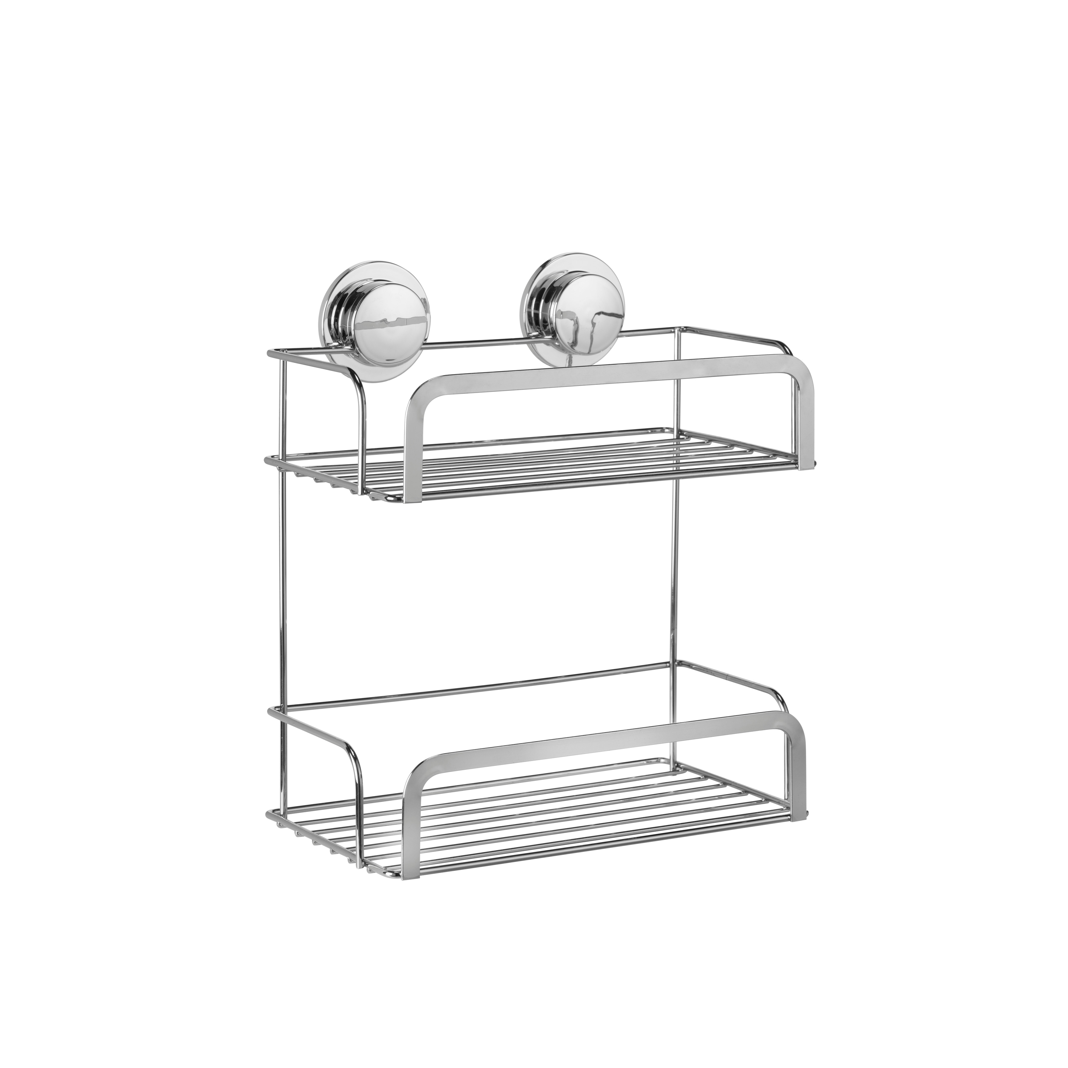 Croydex Stick 'n' Lock Adhesive Two Tier Shower Caddy, Chrome - On Sale -  Bed Bath & Beyond - 38077186