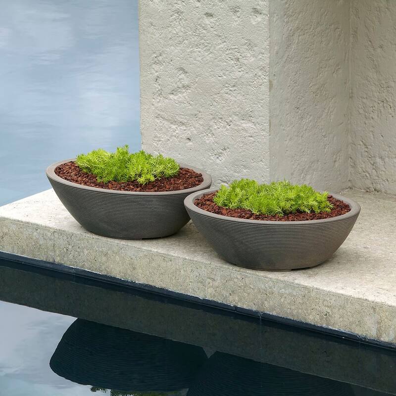 Delano Indoor Outdoor Oval-shaped Planter Bowl