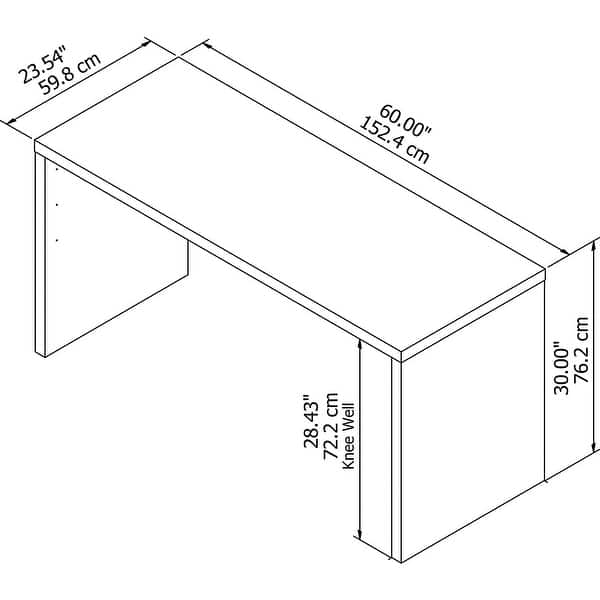 dimension image slide 0 of 5, Echo 60W Credenza Desk from Office by kathy ireland®