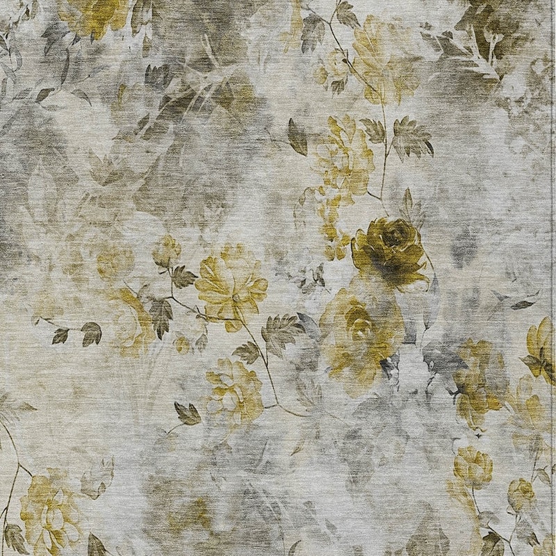 HomeRoots Floral Transitional Rectangle Outdoor Rug