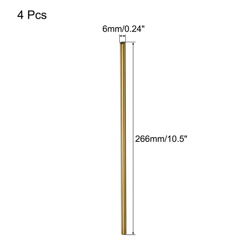 Reusable Metal Straws 4Pcs, Stainless Steel Drinking Straw 10.5" Long