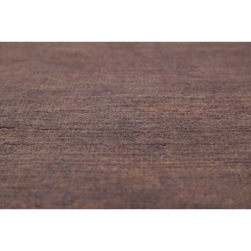 Brown Gray Gabbeh Oriental Area Rug Hand-Knotted Wool Carpet - 4'11" x 6'6"