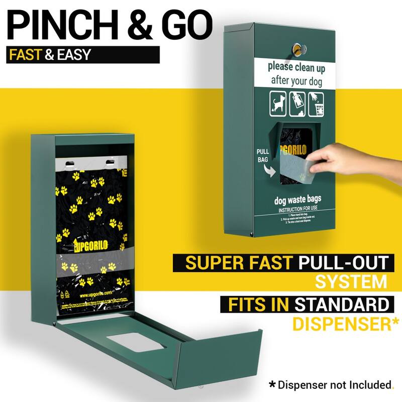 10Pk Unscented Premium Leakproof Pull Out Pet Waste Station Bags-1000 Bags