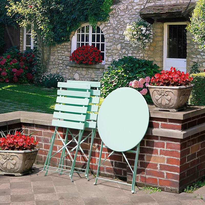 Round 2 Person - 23.6" Long Bistro Set (6 Colors )