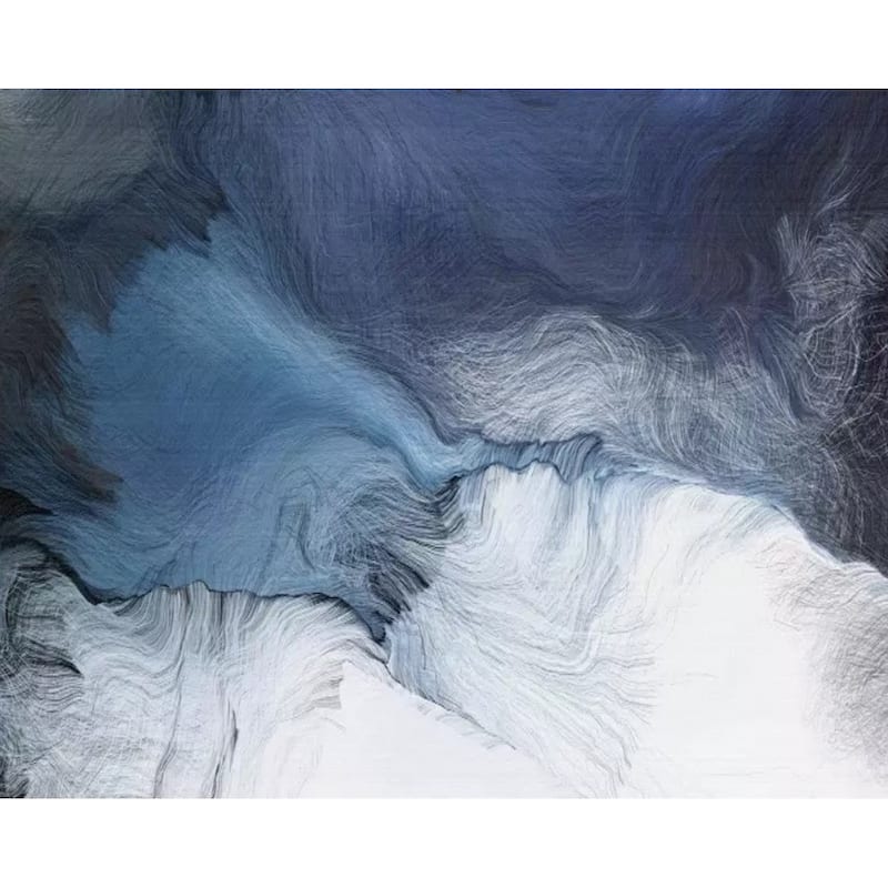 GK Wall Design Brush Dark Blue Splash Abstract Peel&Stick Wallpaper