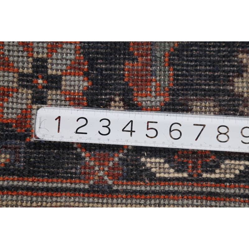 Geometric Heriz Serapi Oriental Area Rug Handmade Wool Carpet - 9'0"x 11'9"