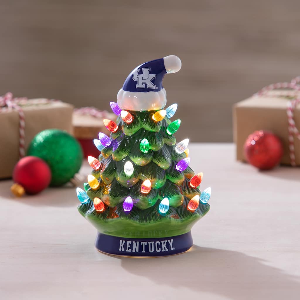 8" LED Ceramic Tabletop Christmas Tree, University of Kentucky