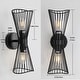 preview thumbnail 26 of 30, 2-Light Black/Gold Wall Sconces 16 Inch Modern Wall Sconce - N/A
