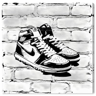 Brick City Jordans Canvas by Art Remedy, Gallery Wrapped