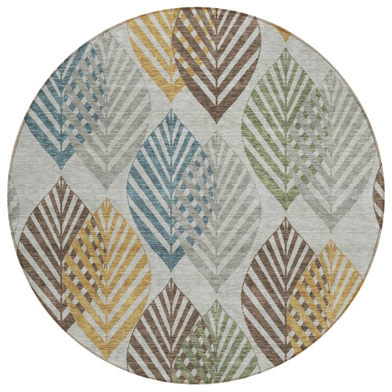 HomeRoots Floral Transitional Rectangle Outdoor Rug