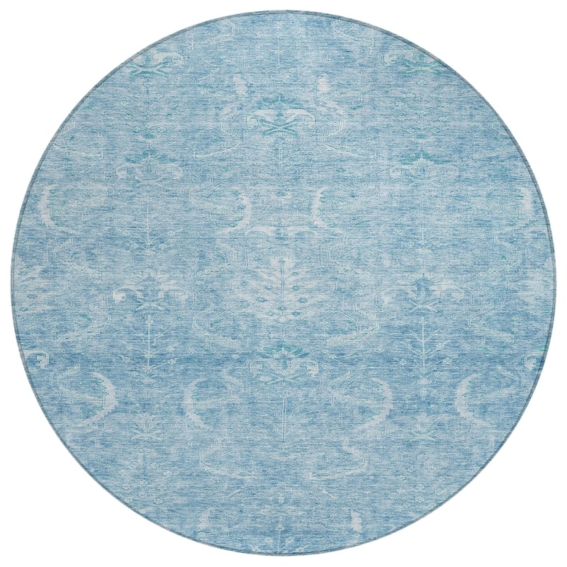 Machine Washable Indoor/ Outdoor Boho Traditional Chantille Rug