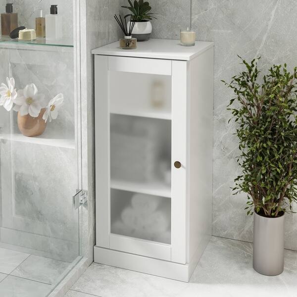 100% Solid Wood 16.5" Bathroom Cabinet with Optional Doors by Palace Imports