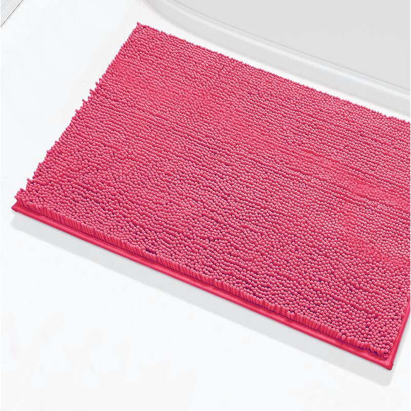 30"x20" - Hot Pink Large Soft Cozy Plush Chenille Bath Mat Bathroom Rug