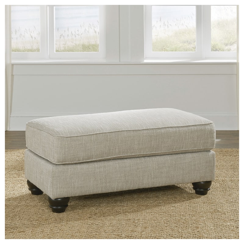 Signature Design by Ashley Asanti Beige Ottoman - 44"W x 24"D x 19"H - Fog