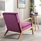 preview thumbnail 15 of 18, Kreindy Velvet/ Wood Mid-century Armchair