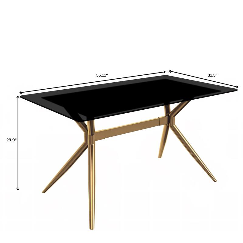Elega Rectangular Dining Table with Sintered Stone/Glass Top