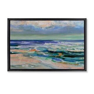 Stupell Seaside Dance Waves Framed Floater Canvas Wall Art Design By ...