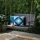 preview thumbnail 2 of 26, Tambora Outdoor Acacia Porch Swing by Christopher Knight Home Dark Gray Finish