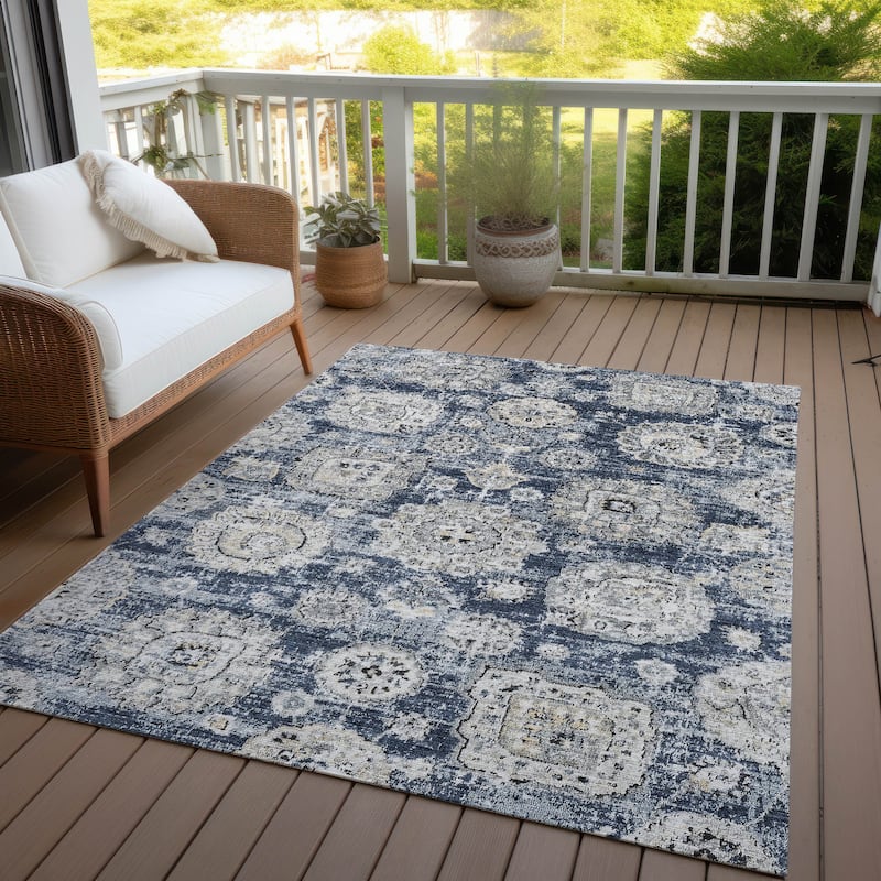 Machine Washable Indoor/ Outdoor Chantille Persian Vintage Rug