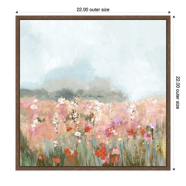 dimension image slide 1 of 2, Fields of Gentle Blooms by PI Studio Framed Canvas Wall Art