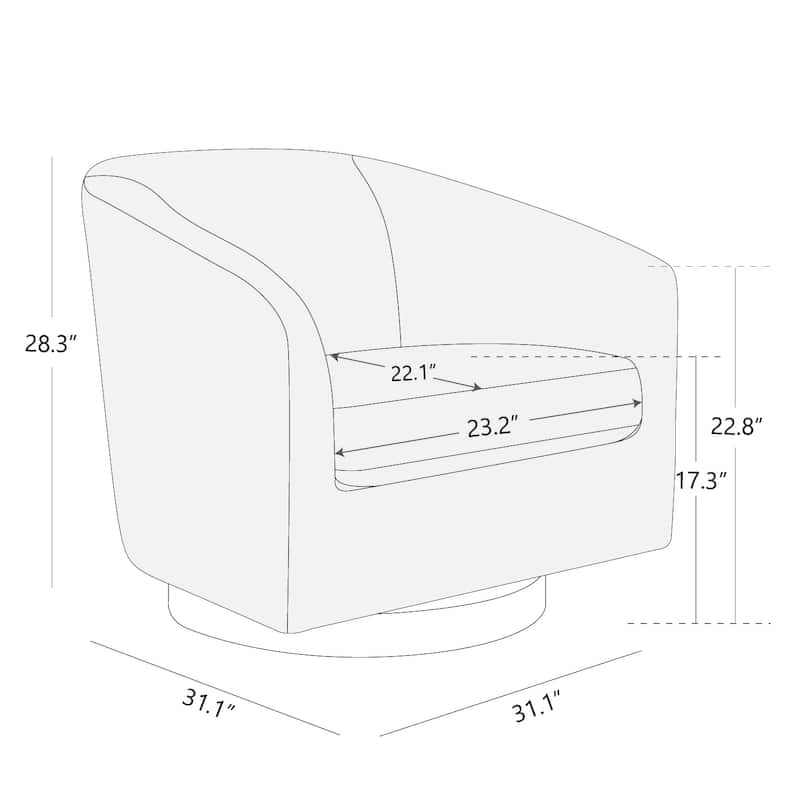 Liam Swivel Accent Chair - Single