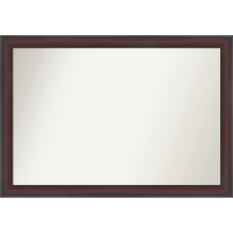 Grand Narrow Non-Beveled Framed Wall Mirror