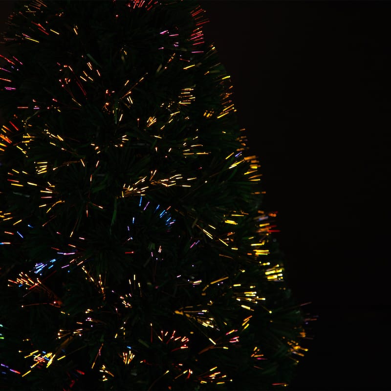 Pre-Lit Color Changing Fiber Optic Artificial Christmas Tree - 3' - Multi-color Lights - 3 Foot