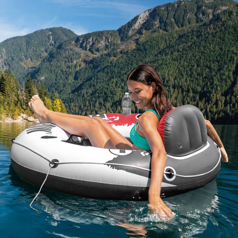 Intex River Run 1 Red Inflatable Tube (6 Pack) + 2-Person River Float (2 Pack)