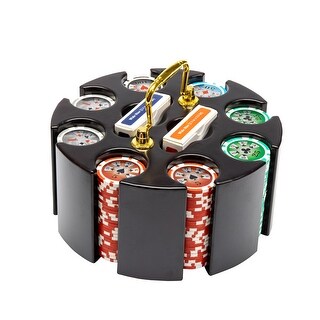 200 Ct Hi Roller Chip Set - Wooden Carousel