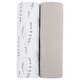 preview thumbnail 3 of 7, Ely's & Co. Cotton Muslin Swaddle Blanket - 2 Pack - 42"x42" 0-24 months - Grey Leaves/Pebble Grey