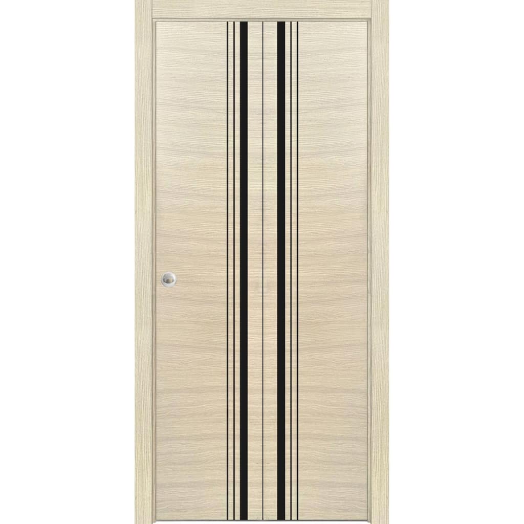 Bi-fold Doors 56 x 80 Planum 0011 Natural Veneer with Sturdy Tracks