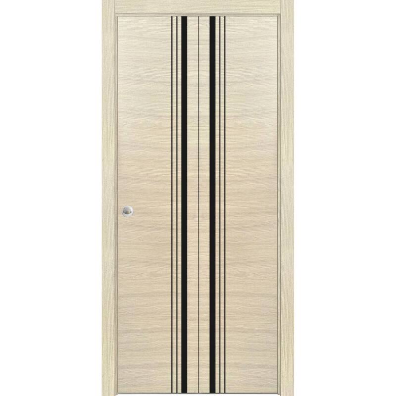 Slab Barn Door Panel 28x80 Planum 0011 Natural Veneer Sturdy Finished - 36" x 84" ( 2* 18x84)