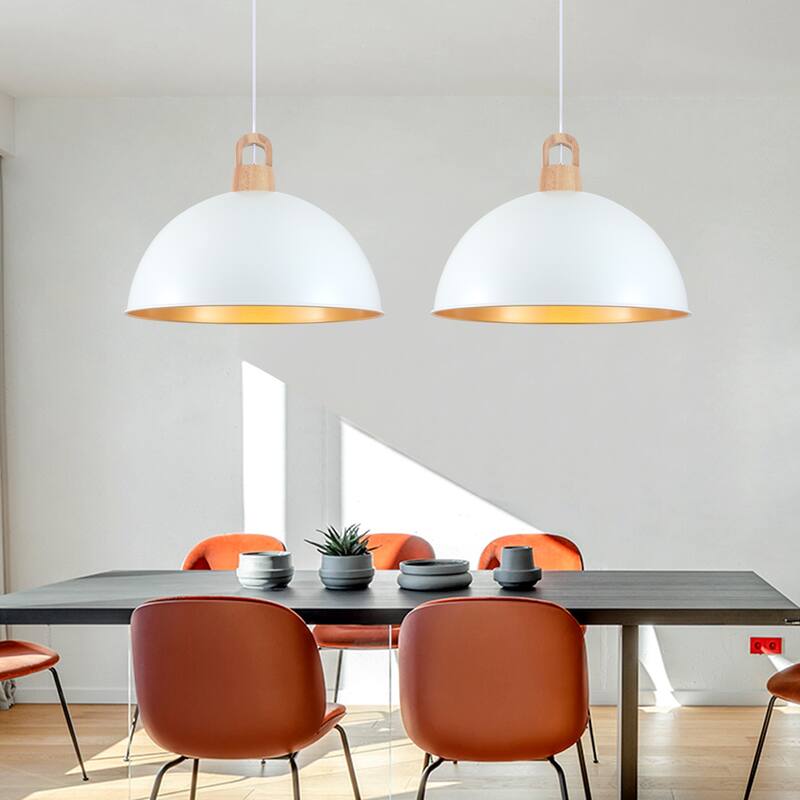 1 - light Industrial Dome Pendant Modern Hanging Lamp for Dining Room Living Room Foyer