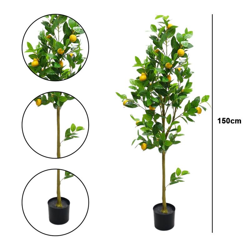 Artificial Lemon Tree With Realistic Trunks And Leaves