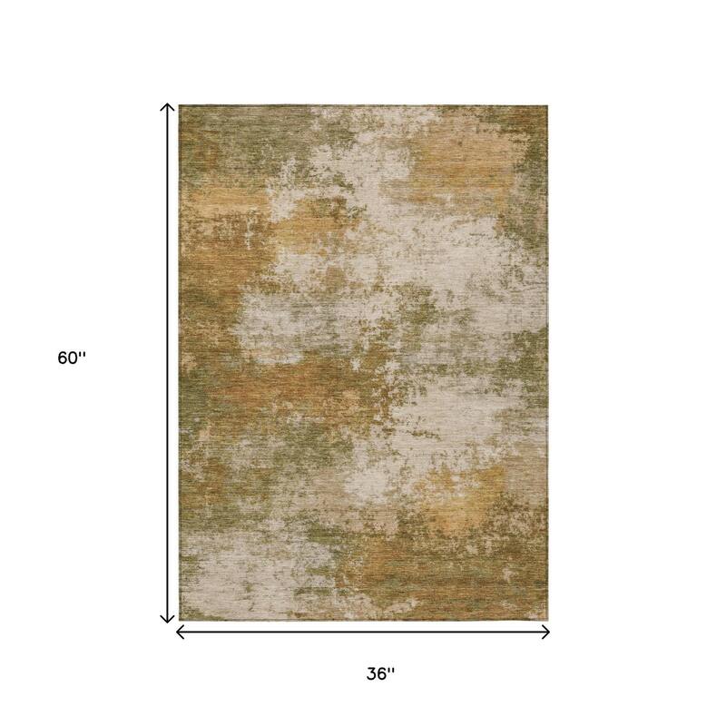 HomeRoots Abstract Transitional Rectangle Outdoor Rug