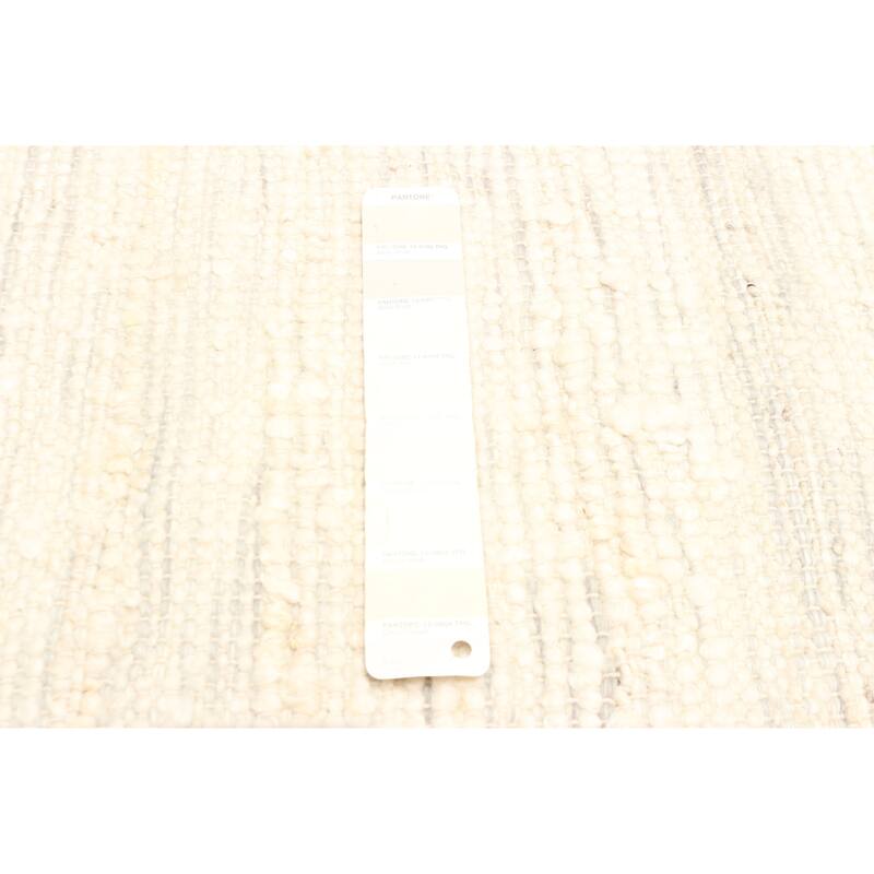 ECARPETGALLERY Braid weave Sienna Cream Wool Rug - 4'10 x 8'2