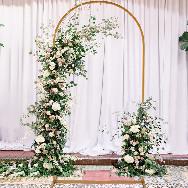 78.74''H Outdoor Iron Gold Wedding Arch