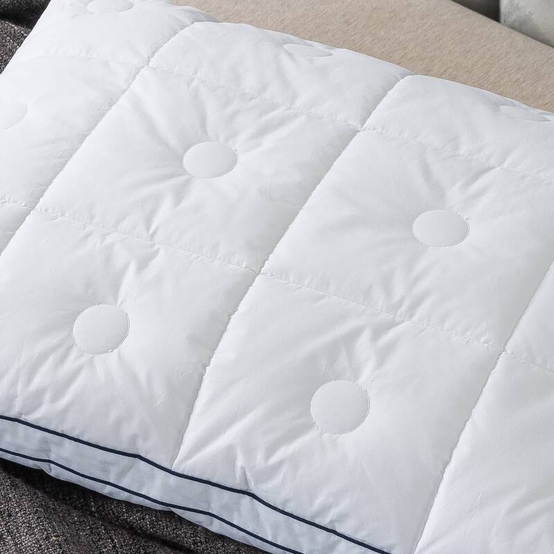 Royal Velvet Gel Fiber Quilted Surround Pillow White On Sale Bed