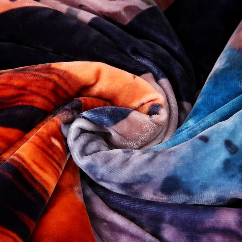 3 Ply Reversible Fleece Comforter for Winter 85"x93" 8lbs