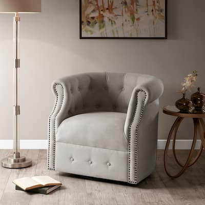 Madison Park Admiral Beige 360 degree Swivel Chair