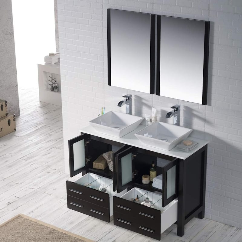 Blossom Sydney 48" Double Bathroom Vanity with Ceramic Sink & Mirrors