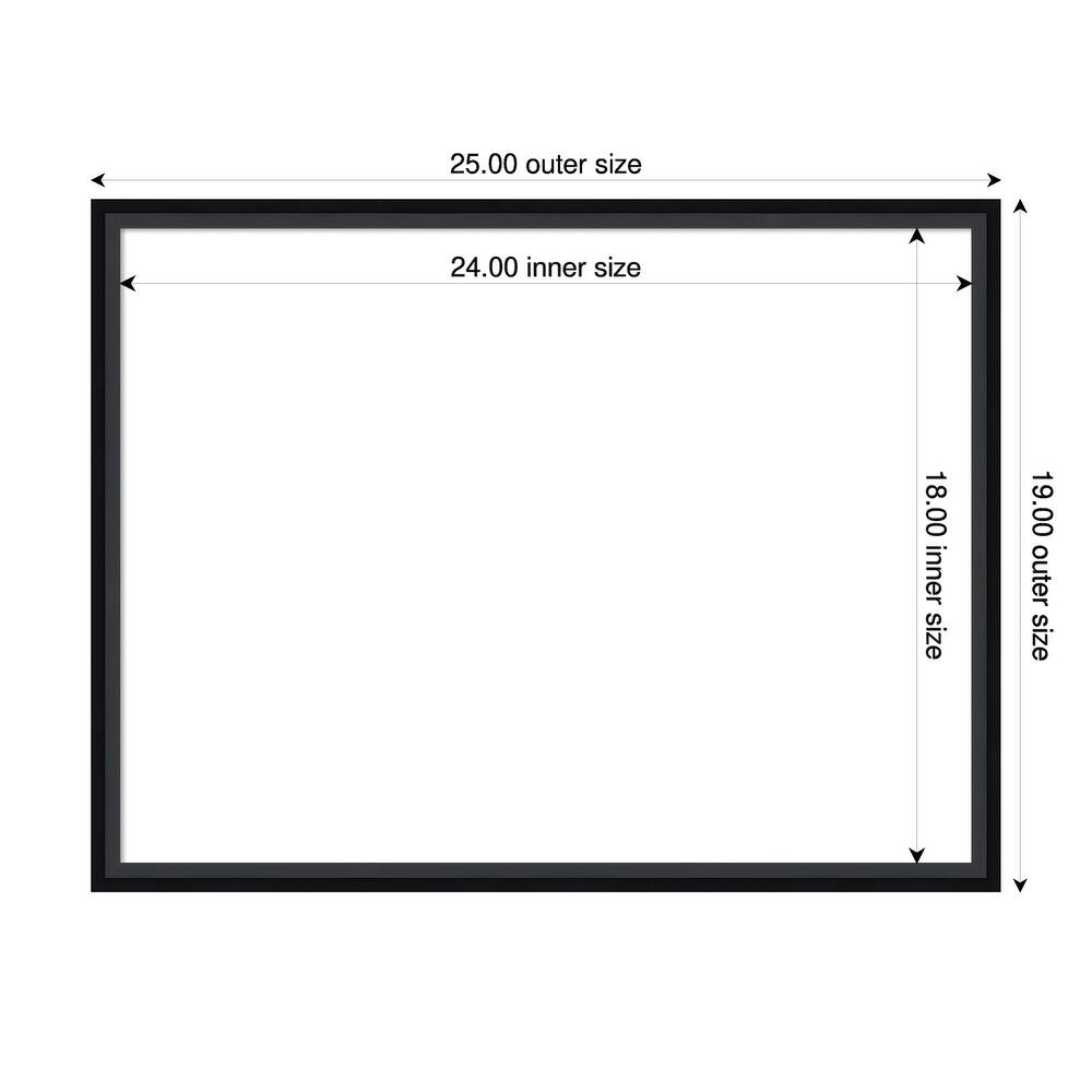 Amanti Art Lucie Black Framed Dry Erase Magnetic Board