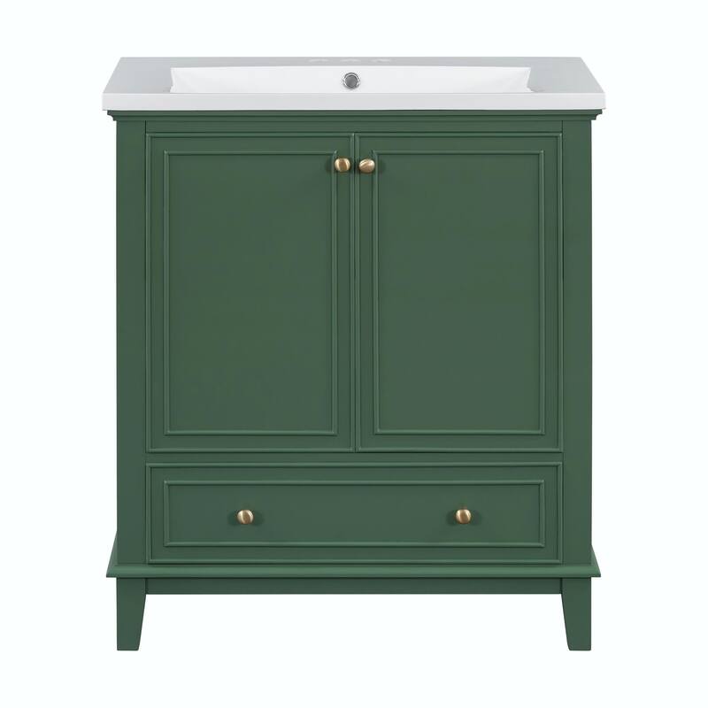 30" Bathroom Vanity Base Cabinet with Doors and Drawer